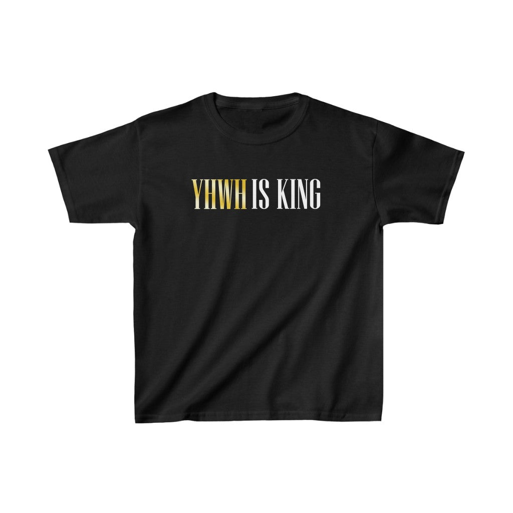 ''YHWH is KING'' Gold Edition Kids Tee - H.O.Y (Humans Of Yahweh)