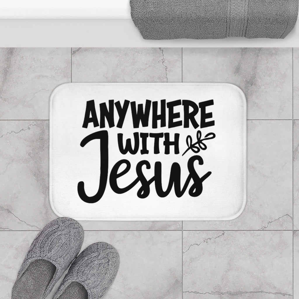 Anywhere With Jesus Bath Mat