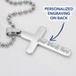 Luke 1:37 ''Faith Makes All Things Possible'' - Military Style Ball Chain
