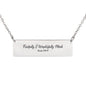 Psalm 139:14 Bar Necklace