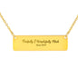 Psalm 139:14 Bar Necklace