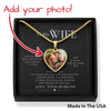 To My Wife - Customized Heart Necklace - H.O.Y (Humans Of Yahweh)