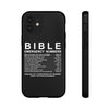 'Emergency Bible Numbers'' Black Phone Cases