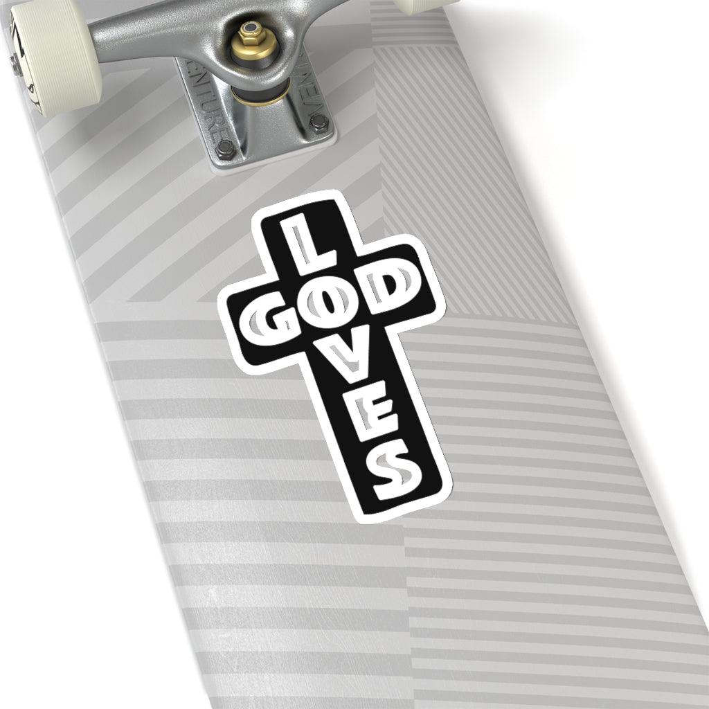 ''God loves'' Stickers - H.O.Y (Humans Of Yahweh)
