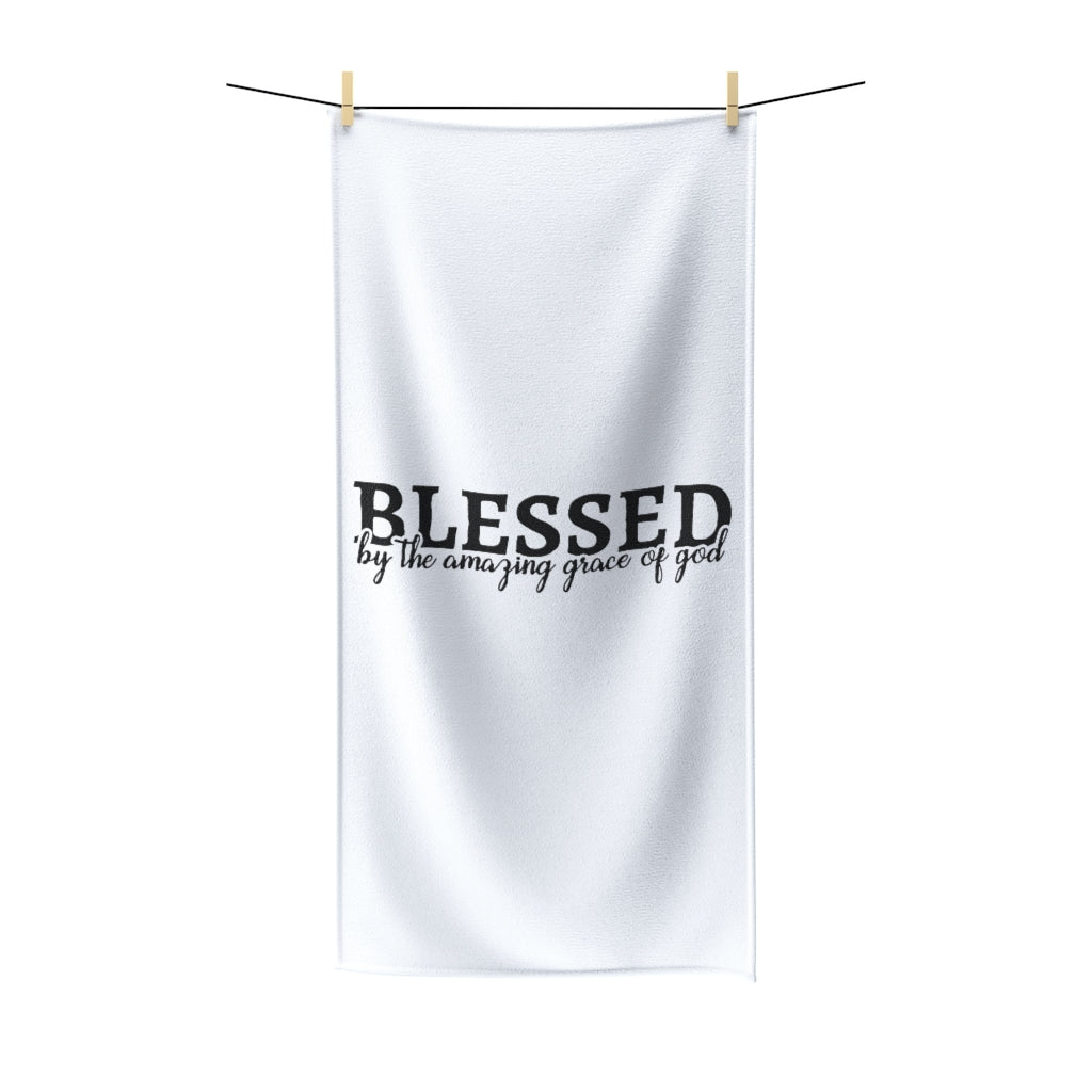 ''Blessed By The Amazing Grace Of God'' Polycotton Towel