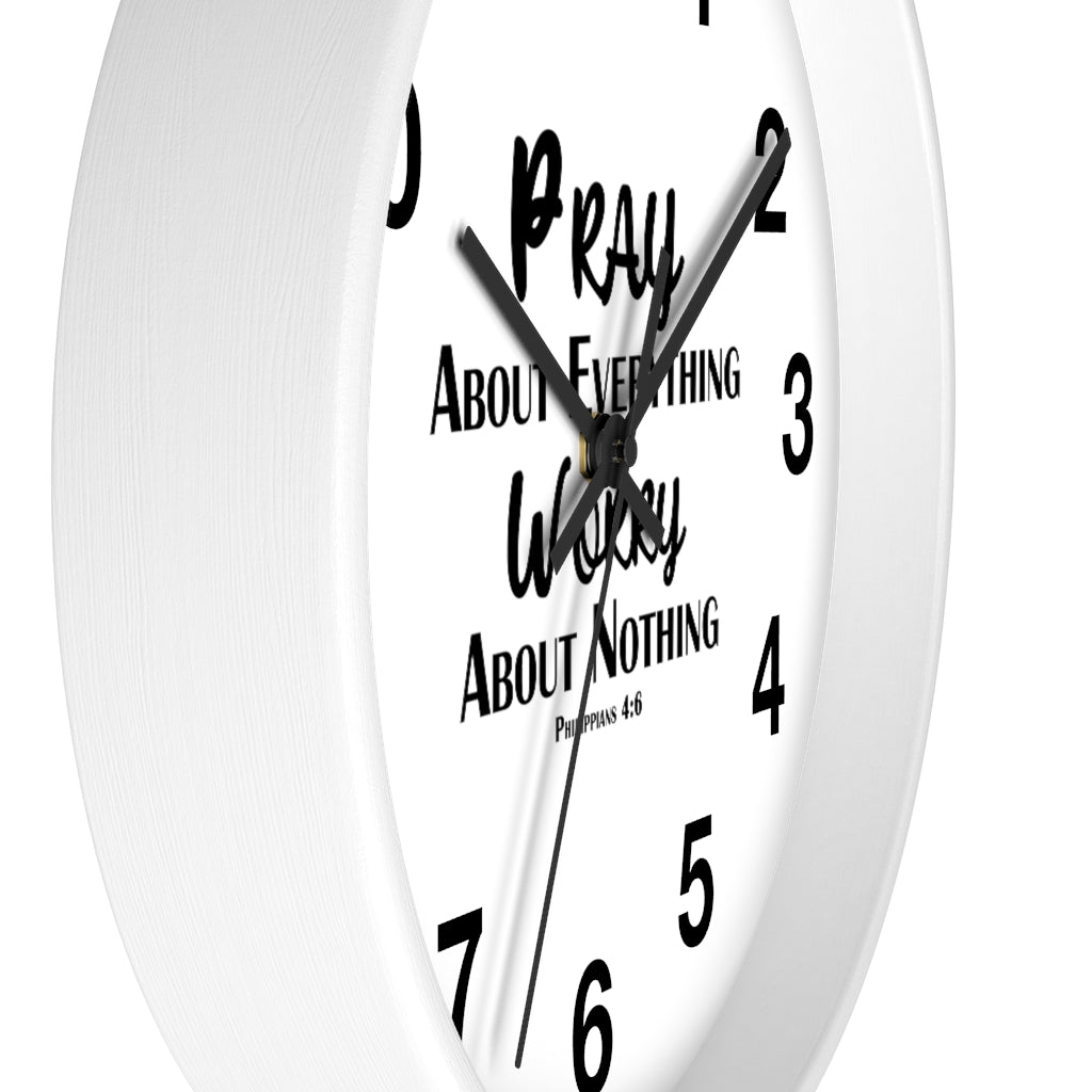 ''Philippians 4:6'' Wall clock