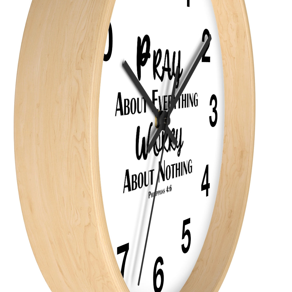 ''Philippians 4:6'' Wall clock