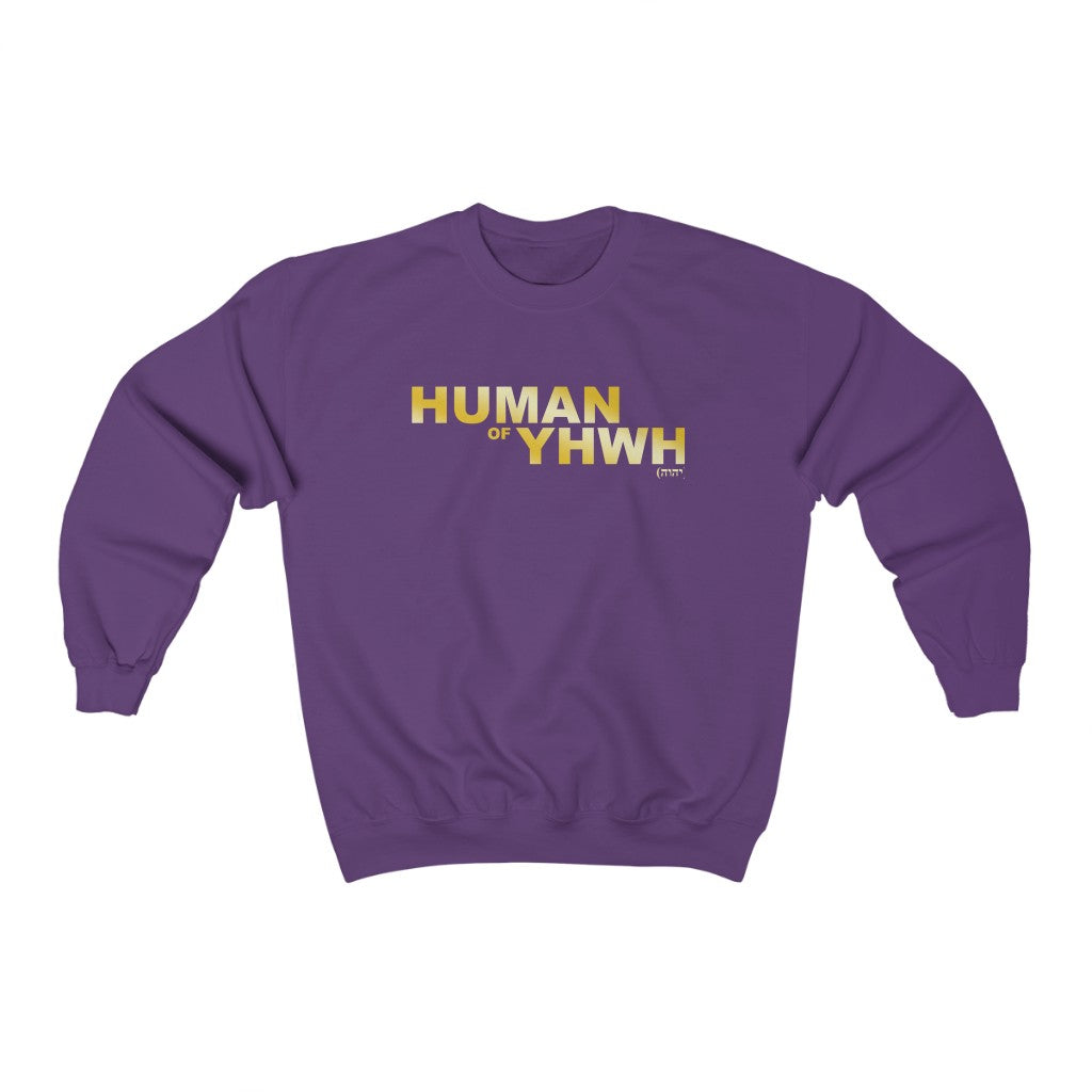 ''Human Of YHWH'' Gold Edition Crewneck Sweatshirt - H.O.Y (Humans Of Yahweh)