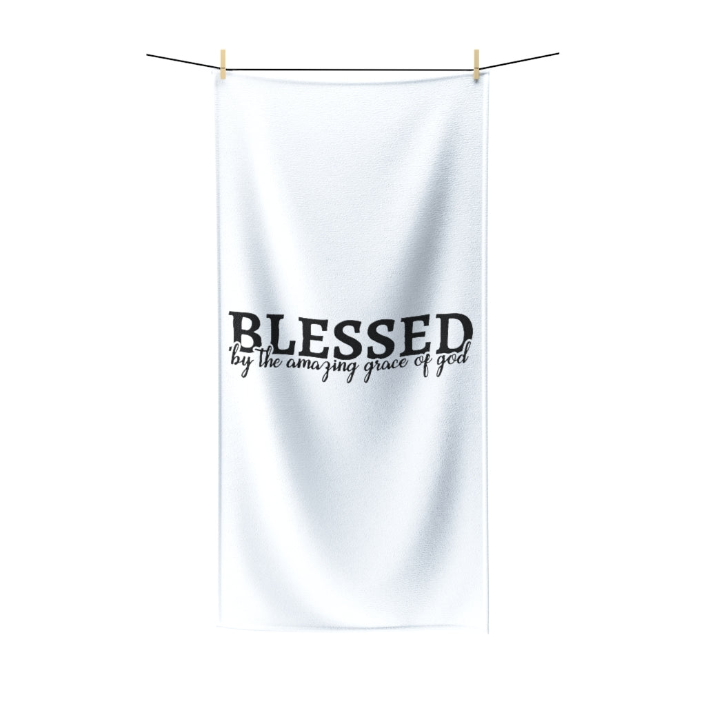''Blessed By The Amazing Grace Of God'' Polycotton Towel