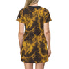 Load image into Gallery viewer, &#39;&#39;YHWH x יהוה‎&#39;&#39; Black Gold Tie-Dye T-Shirt Dress - H.O.Y (Humans Of Yahweh)