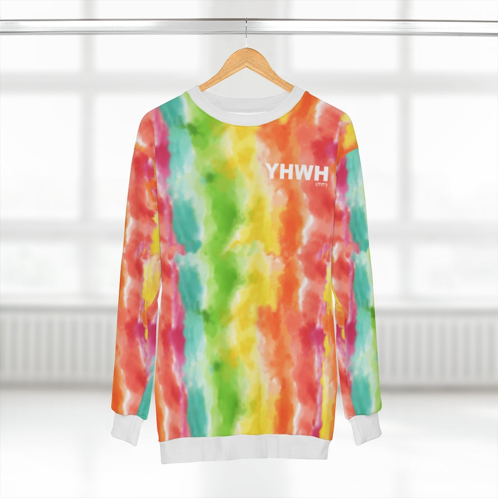 ''YHWH x יהוה‎'' Unisex Warm Tie-Dye Sweatshirt - H.O.Y (Humans Of Yahweh)