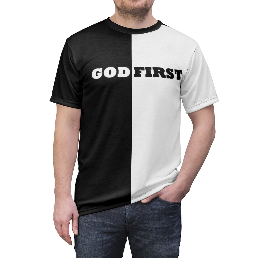 ''God First'' Black&White Tee - H.O.Y (Humans Of Yahweh)
