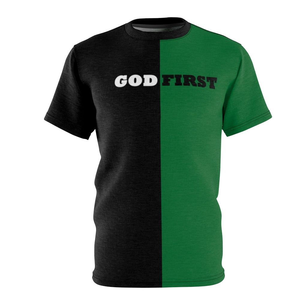 ''God First'' Black&Green Tee - H.O.Y (Humans Of Yahweh)