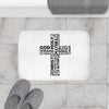 Load image into Gallery viewer, Worded Cross Bath Mat