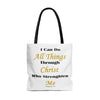 Load image into Gallery viewer, Philippians 4:13 Tote (White)