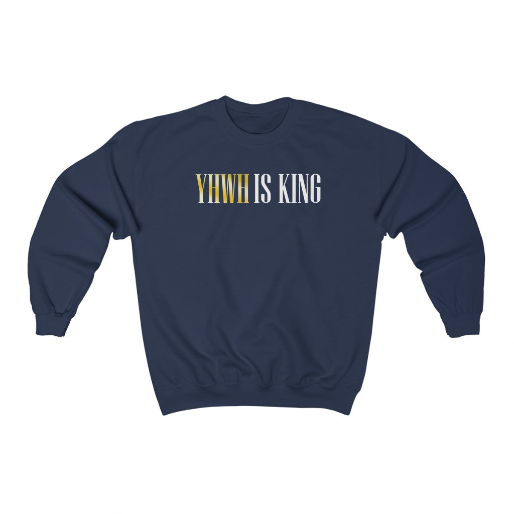 ''YHWH is KING'' Gold Edition Crewneck Sweatshirt - H.O.Y (Humans Of Yahweh)