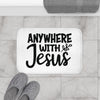 Load image into Gallery viewer, Anywhere With Jesus Bath Mat