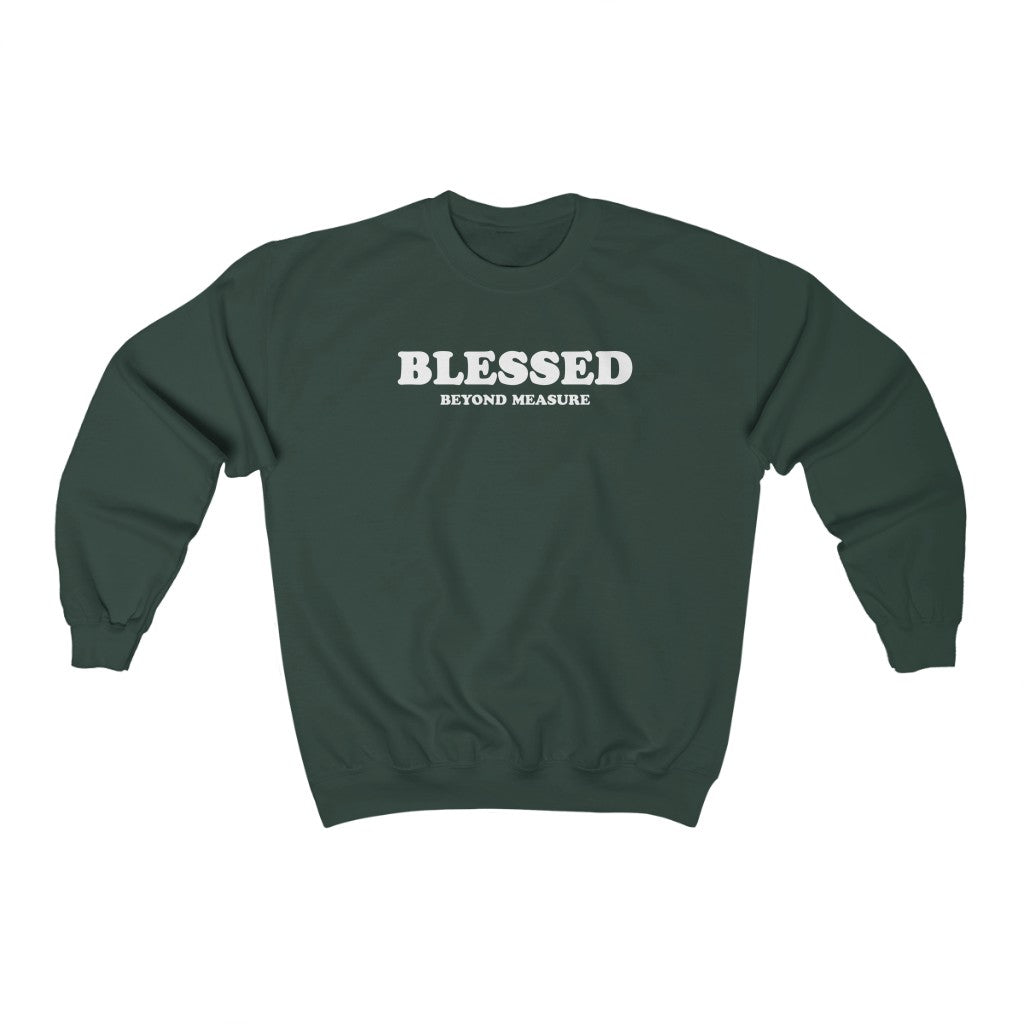 ''Blessed Beyond Measure'' Crewneck Sweatshirt - H.O.Y (Humans Of Yahweh)