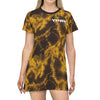 Load image into Gallery viewer, &#39;&#39;YHWH x יהוה‎&#39;&#39; Black Gold Tie-Dye T-Shirt Dress - H.O.Y (Humans Of Yahweh)