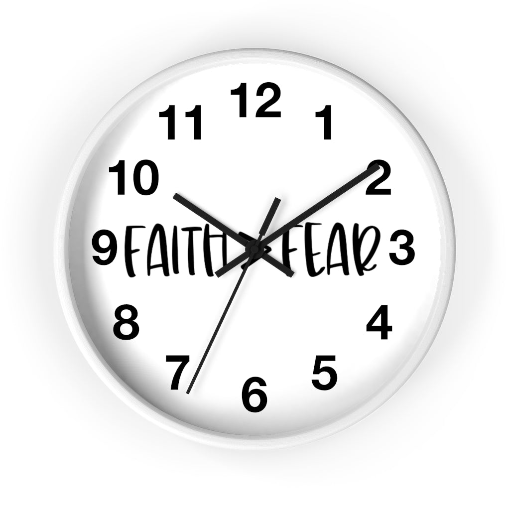 Faith Over Fear Wall clock