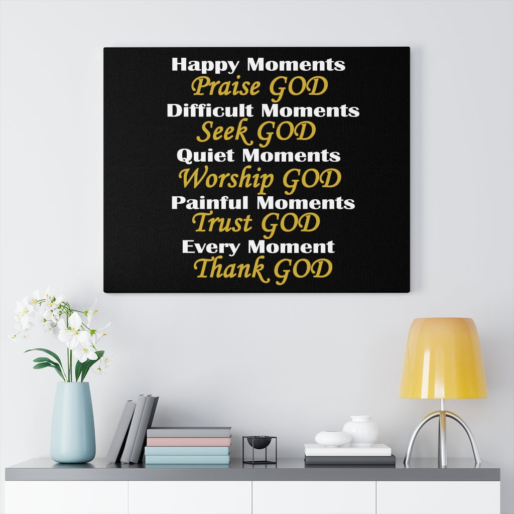 ''Everything GOD'' Canvas Gallery Wraps (black)