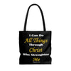 Load image into Gallery viewer, Philippians 4:13 Tote (Black)
