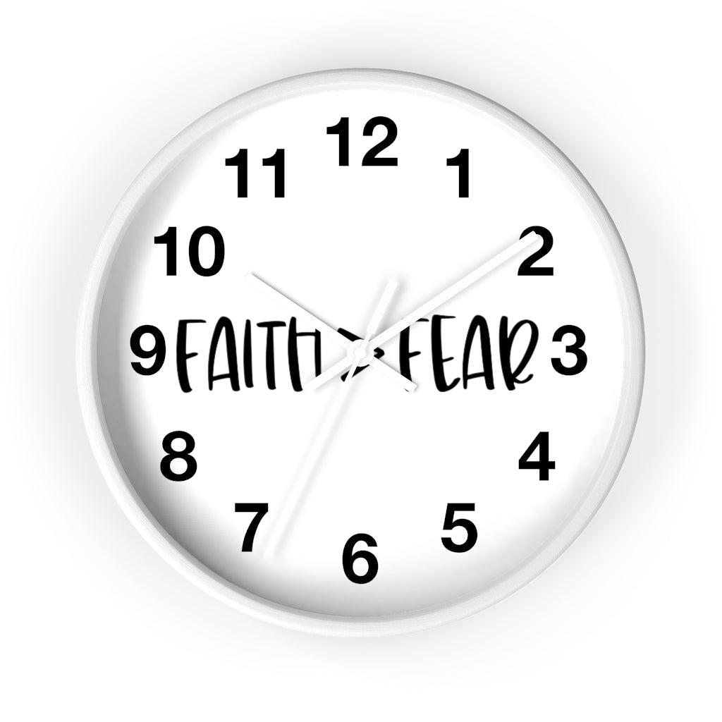 Faith Over Fear Wall clock