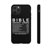 Load image into Gallery viewer, &#39;Emergency Bible Numbers&#39;&#39; Black Phone Cases