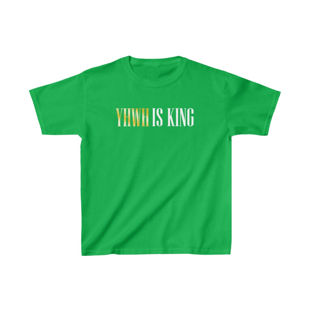 ''YHWH is KING'' Gold Edition Kids Tee - H.O.Y (Humans Of Yahweh)