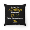 Load image into Gallery viewer, Philippians 4:13 Black Pillow