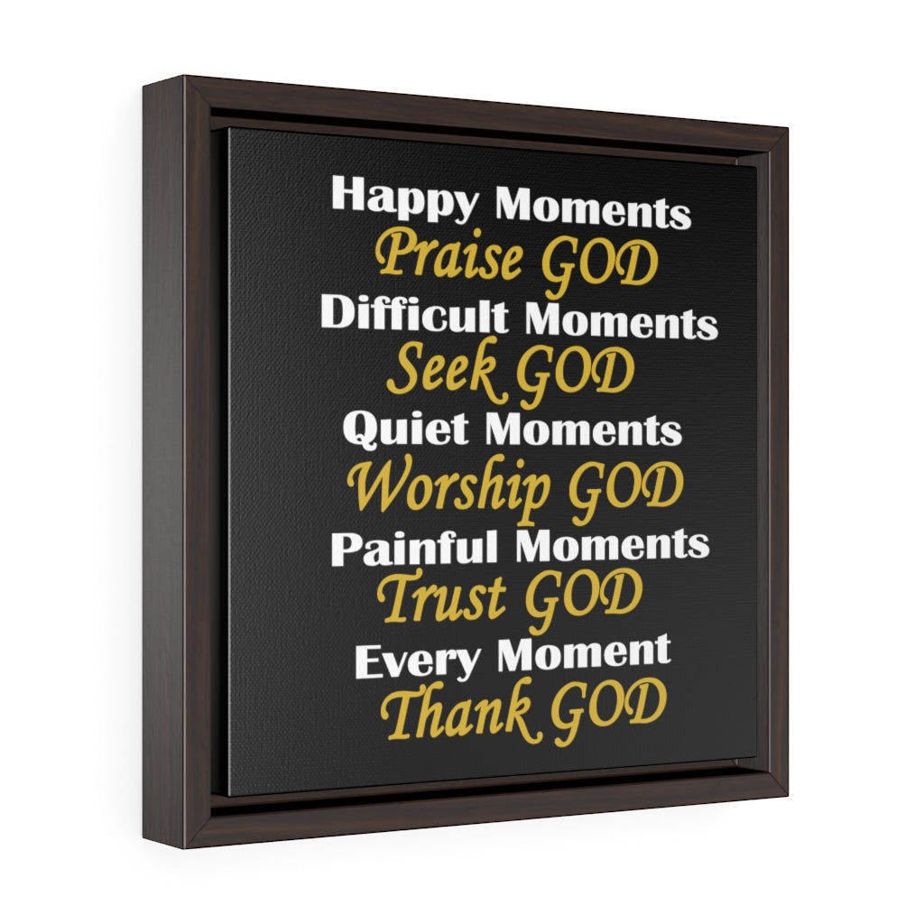 ''Everything GOD'' Framed Premium Canvas (black)
