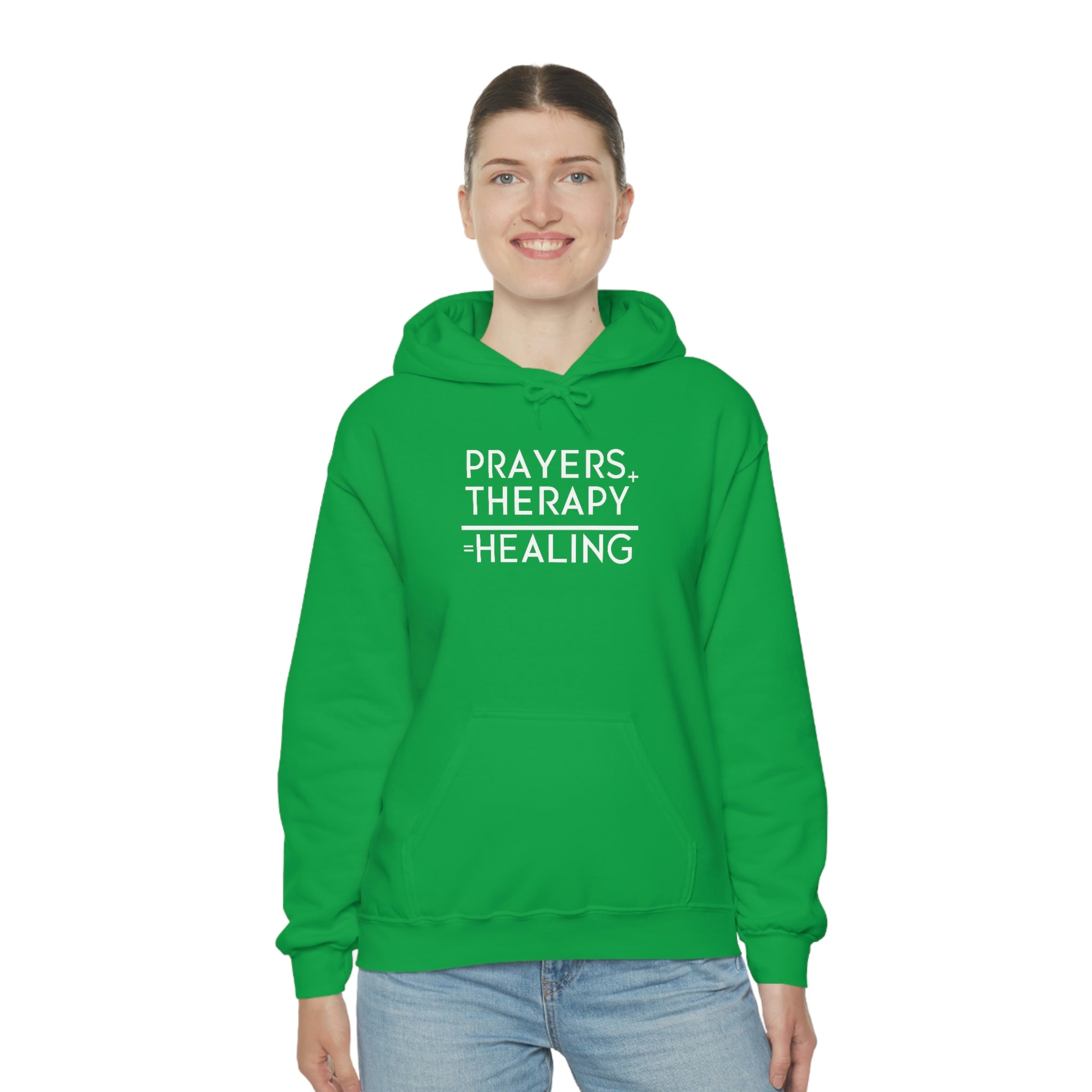Prayers + Therapy = Healing Unisex Hoodie - Christian Mental Health Matters Collection