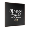 Load image into Gallery viewer, &#39;&#39;Bless this home and all who enters&#39;&#39; Framed Premium Canvas (Black)