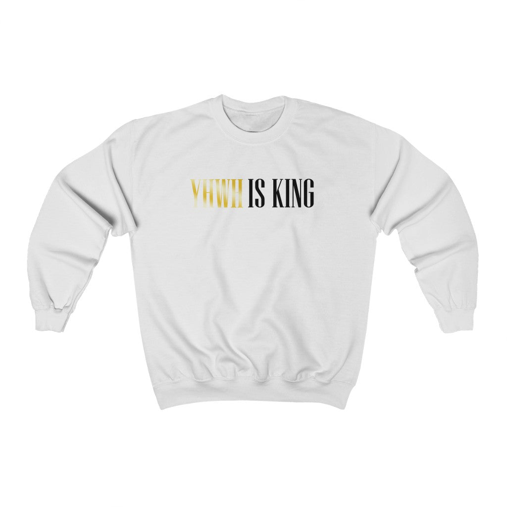 ''YHWH is KING'' Gold Edition Crewneck Sweatshirt - H.O.Y (Humans Of Yahweh)