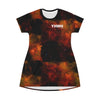 Load image into Gallery viewer, &#39;&#39;YHWH x יהוה‎&#39;&#39; Red Tie-Dye T-Shirt Dress - H.O.Y (Humans Of Yahweh)